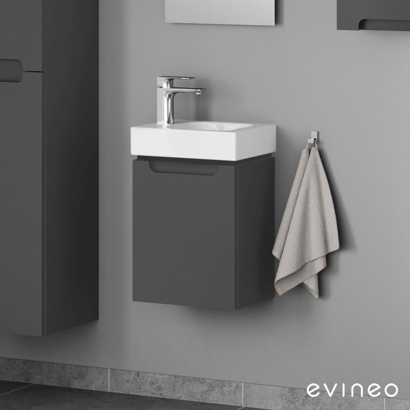 Evineo ineo5 Meuble sous lave-mains avec 1 porte et poignée encastrée, BE0316AN