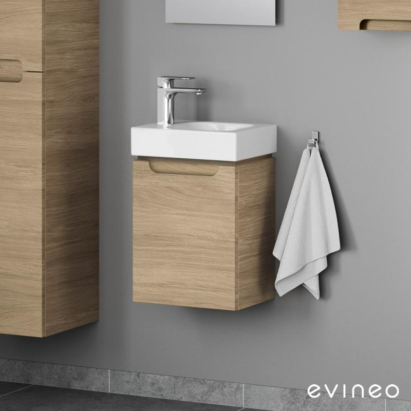 Evineo ineo5 Meuble sous lave-mains avec 1 porte et poignée encastrée, BE0316OA