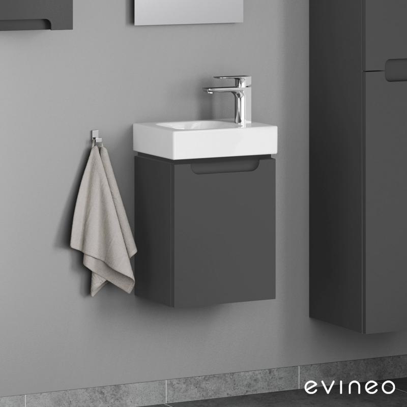 Evineo ineo5 Meuble sous lave-mains avec 1 porte et poignée encastrée, BE0315AN