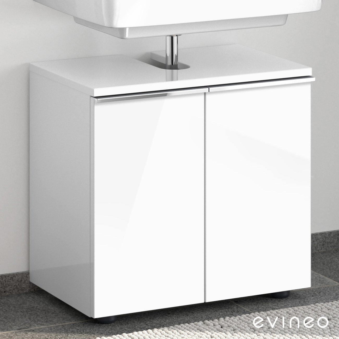 Kleankin Badezimmerschrank 2 Regale 1 Schrank 60 Cm X 30 Cm X 60 Cm Holzwerkstoff Grau