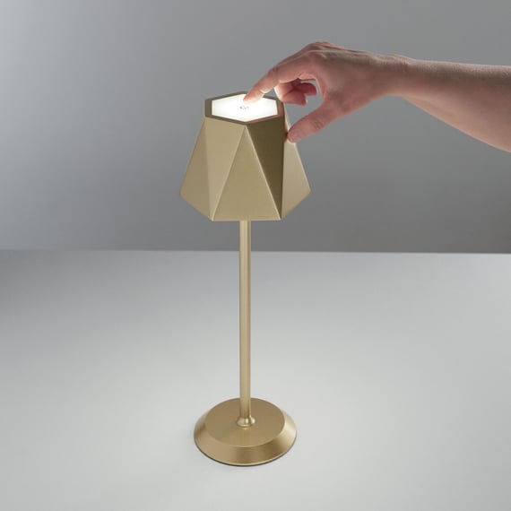 Lampada Da Tavolo LED Ricaricabile EOEO - Touch, 3 Temperature Colore (3000K/4500K/6000K), Batteria 2000mAh, Design Metallo E Acrilico