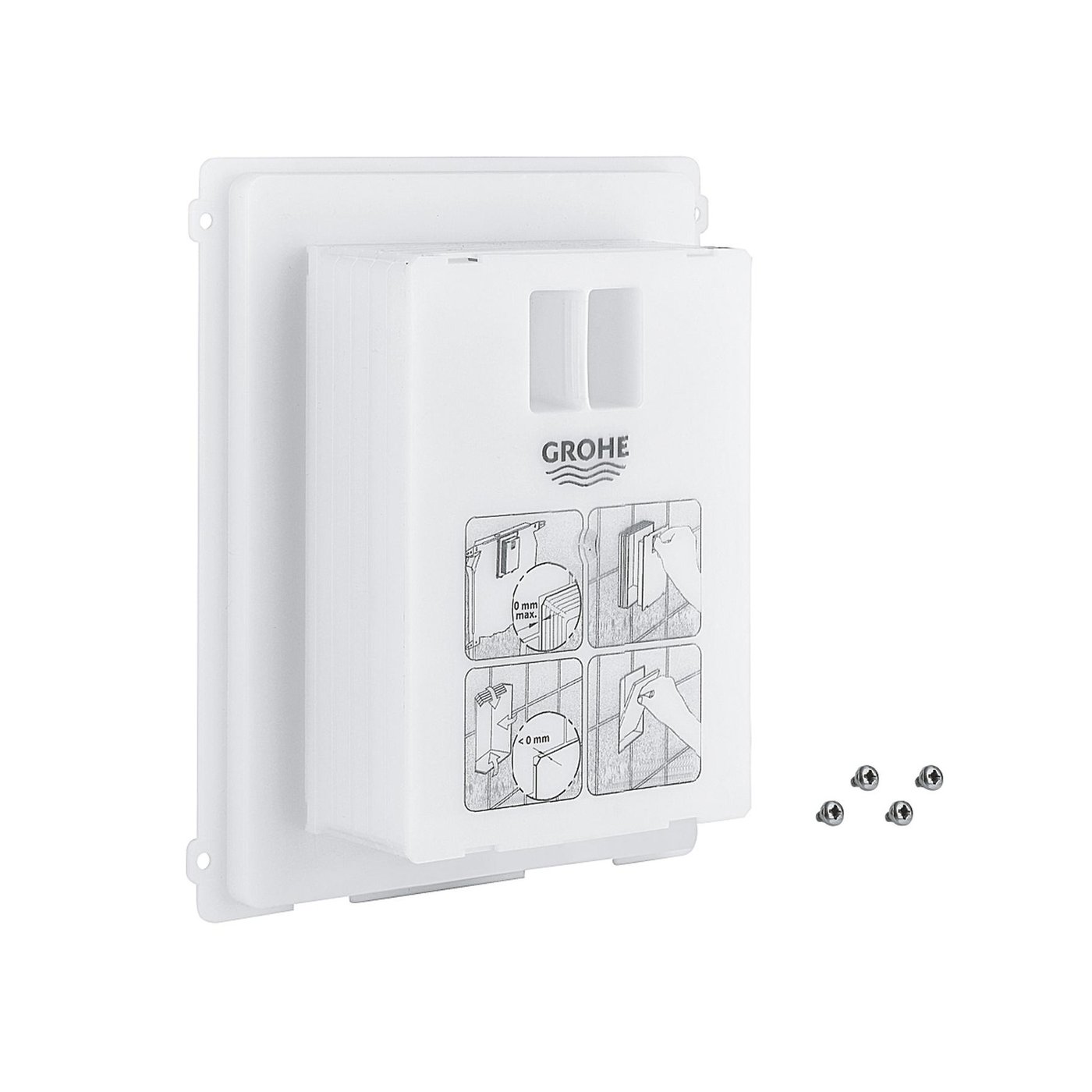 Plaque De Commande GROHE Classic Pour évier - Blanc Alpin, Dimensions 330x190 Mm, Pour Réservoir 6-9L