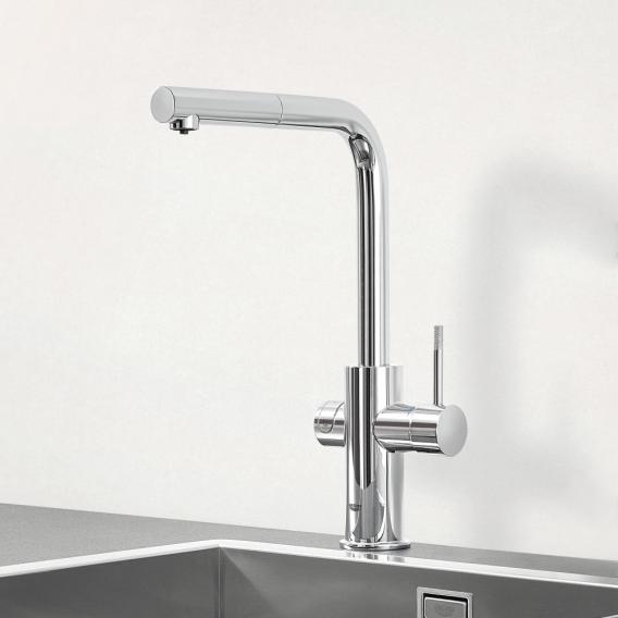 Grohe Blue Professional the NEW single-lever kitchen mixer tap, with pull-out spout, with filter function chrome