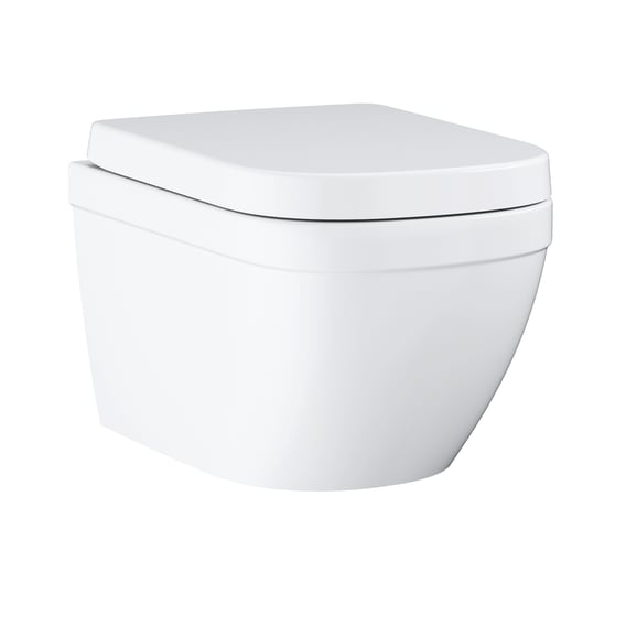 Grohe Euro Ceramic wall-mounted, toilet set, with toilet seat white, with PureGuard hygiene coating - 3932800H+39330001 | REUTER
