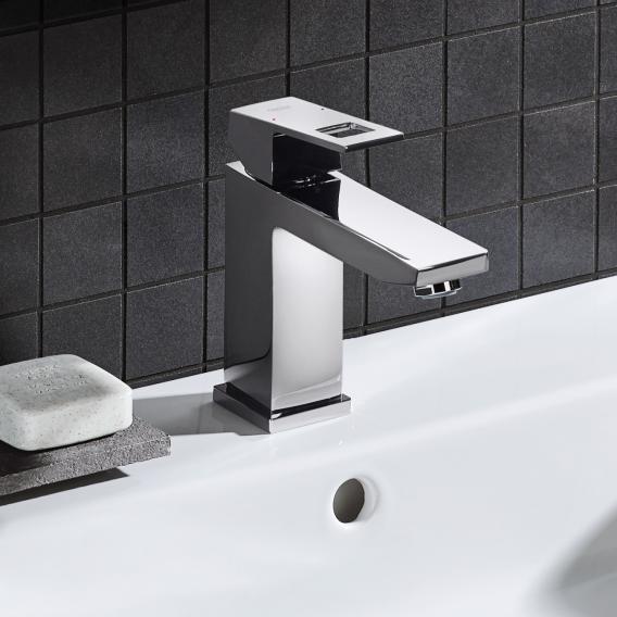 Grohe Eurocube single lever basin mixer, M-Size with pop-up waste set