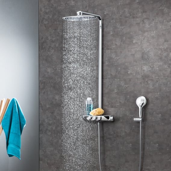 slecht Shuraba Vul in Grohe Rainshower System SmartControl 360 DUO shower systen with  thermostatic mixer chrome - 26250000 | REUTER