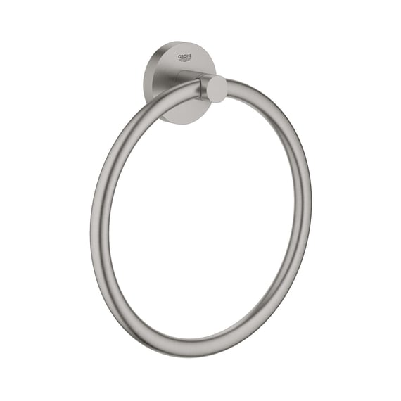 GROHE QuickFix - Start Cube - Anneau porte-serviette - Finition Supersteel 40975DC0 (à visser ou à coller) | Leroy Merlin GROHE QuickFix - Start Cube - Anneau porte-serviette - Finition Supersteel 40975DC0 (à visser ou à coller) | Leroy Merlin