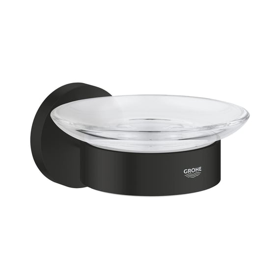 GROHE Start Cube Seifenschale – Klebbar Für Bad, Schwarz, Bis 5 Kg Belastbar
