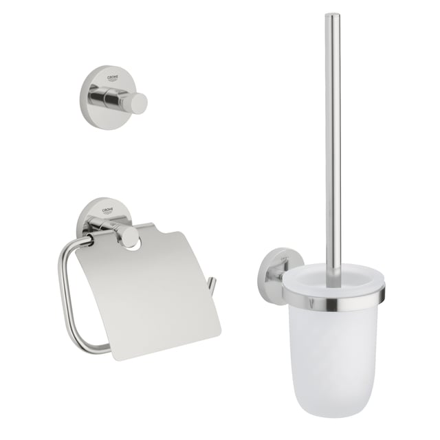 Grohe Essentials Badaccessoire-Set supersteel - 40407DC1 | REUTER