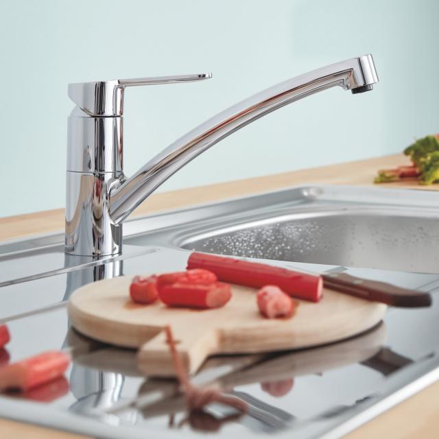 Grohe BauEco single lever kitchen mixer tap, Zero