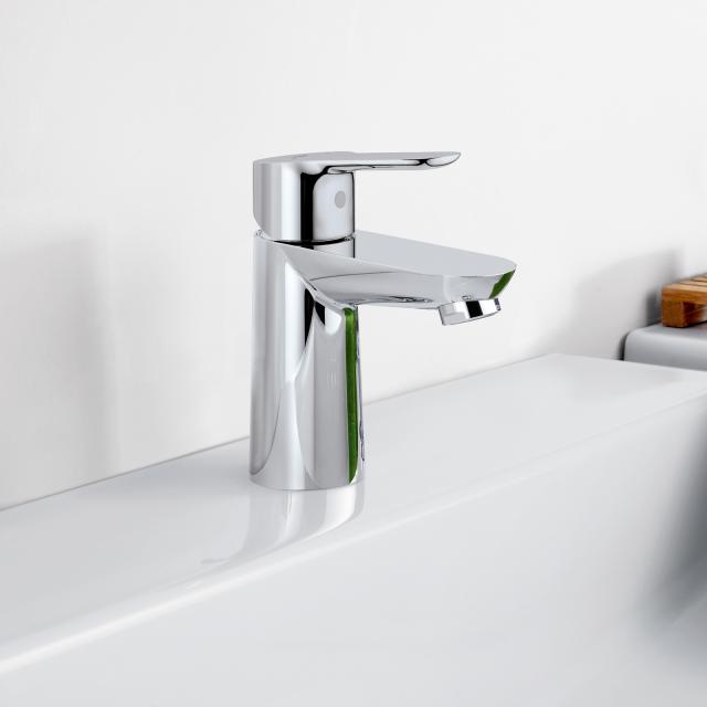 Grohe BauEdge single lever basin fitting, S size without waste set
