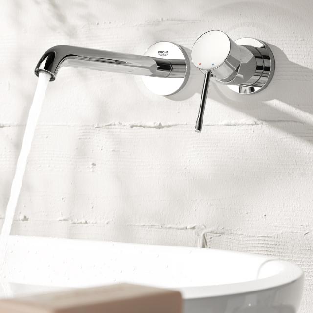 Grohe Essence Mitigeur de lavabo 2 trous, pour montage mural Longueur : 183 mm, chrome