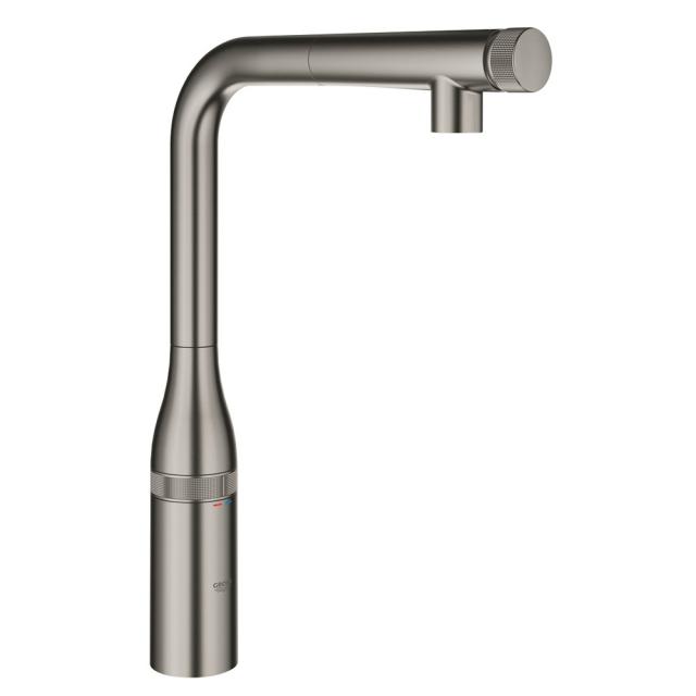 Grohe Essence SmartControl kitchen mixer tap brushed hard graphite