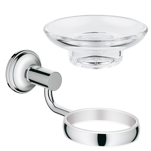 Grohe Essentials Authentic bathroom set, soap dish and holder chrome