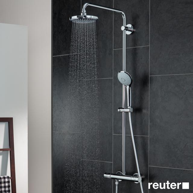 Grohe Euphoria wall-mounted shower system with shower arm 450 mm