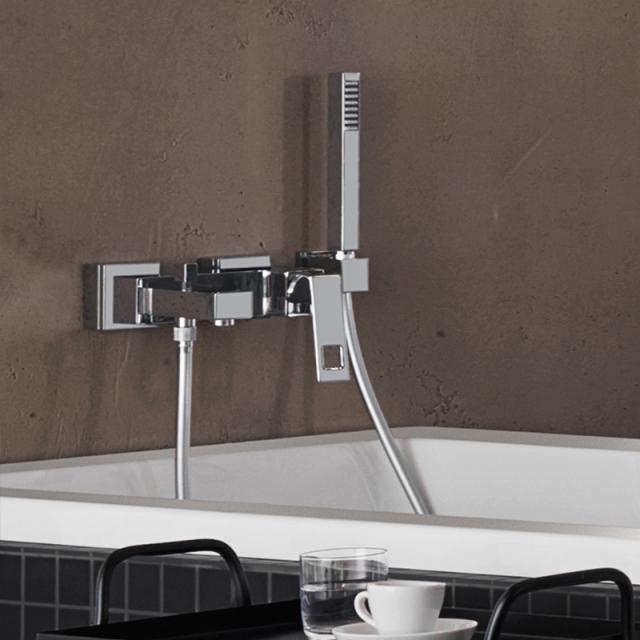 Grohe Eurocube wall-mounted single lever bath mixer with shower set