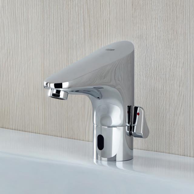 Grohe Europlus E infrared basin fitting, with temperature control battery-powered