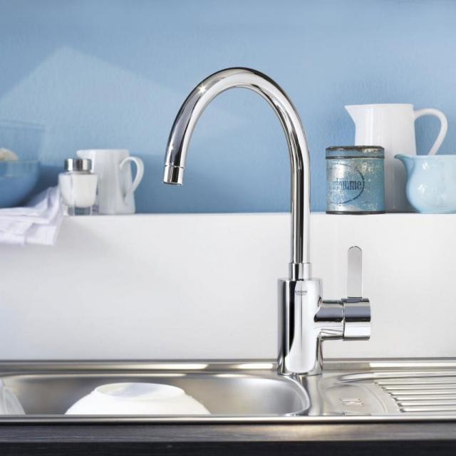 Grohe Eurosmart Cosmopolitan single-lever kitchen mixer tap, for low pressure