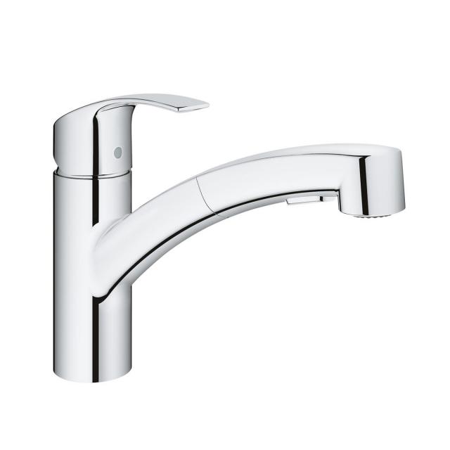 Grohe Eurosmart single-lever kitchen mixer tap with pull-out spout chrome