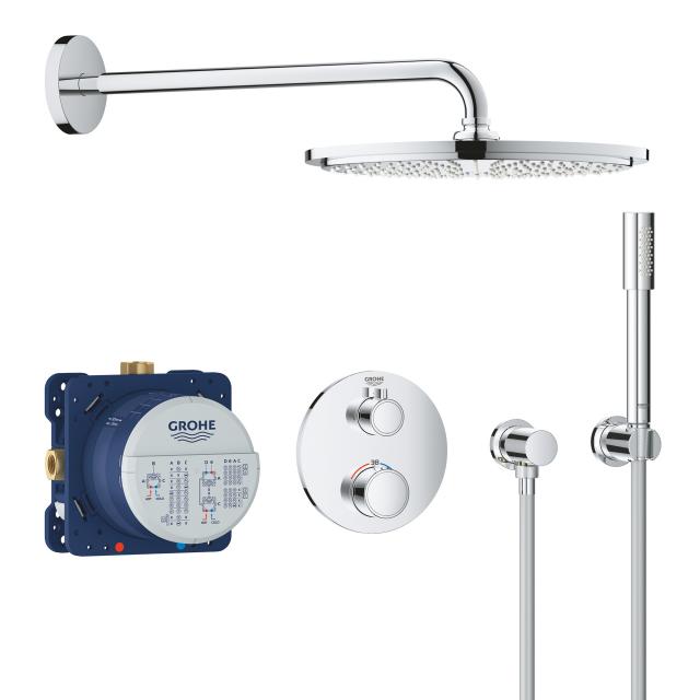Grohe Grohtherm concealed shower system, round with Rainshower Cosmopolitan 310