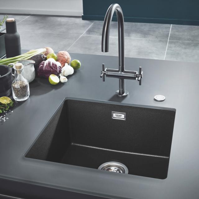 Grohe K700U kitchen sink black granite