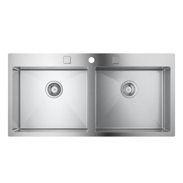 Grohe K800 drop-in double kitchen sink, flush-mounted