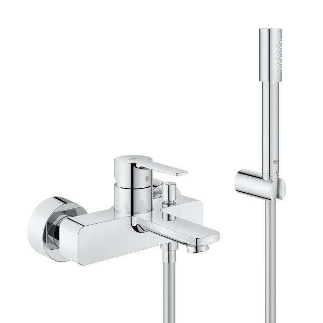 Grohe Lineare exposed, single lever bath mixer with shower set