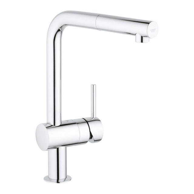 Grohe Minta kitchen fitting with pull-out spout, for low pressure