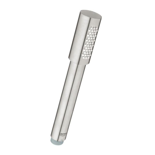 Grohe Sena stick-shaped hand shower, with EcoJoy 6.6 litres per minute supersteel