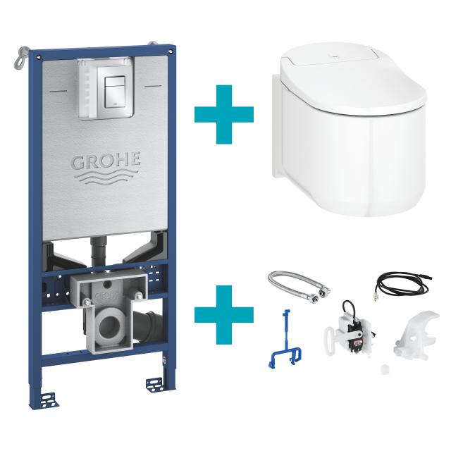 Grohe the NEW Sensia Arena shower toilet complete system for concealed cistern, wall-mountin, with toilet seat white, with mounting accessories & installation set