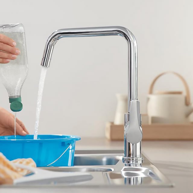 Kludi Bingo Star Single Lever Kitchen Sink Mixer – High Spout, Chrome Finish, With Flexible Hoses