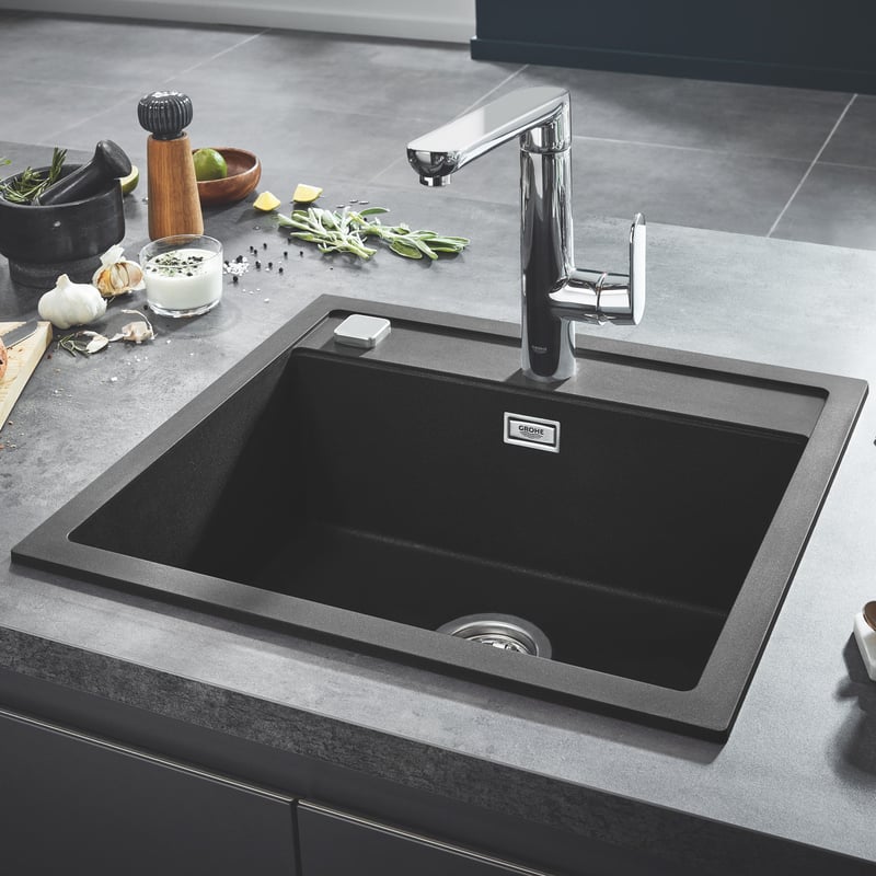 Grohe K700 Built In Sink Granite Black 31651ap0 Reuter Com