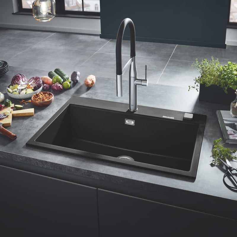 Grohe K700 Built In Sink Granite Black 31652ap0 Reuter Com