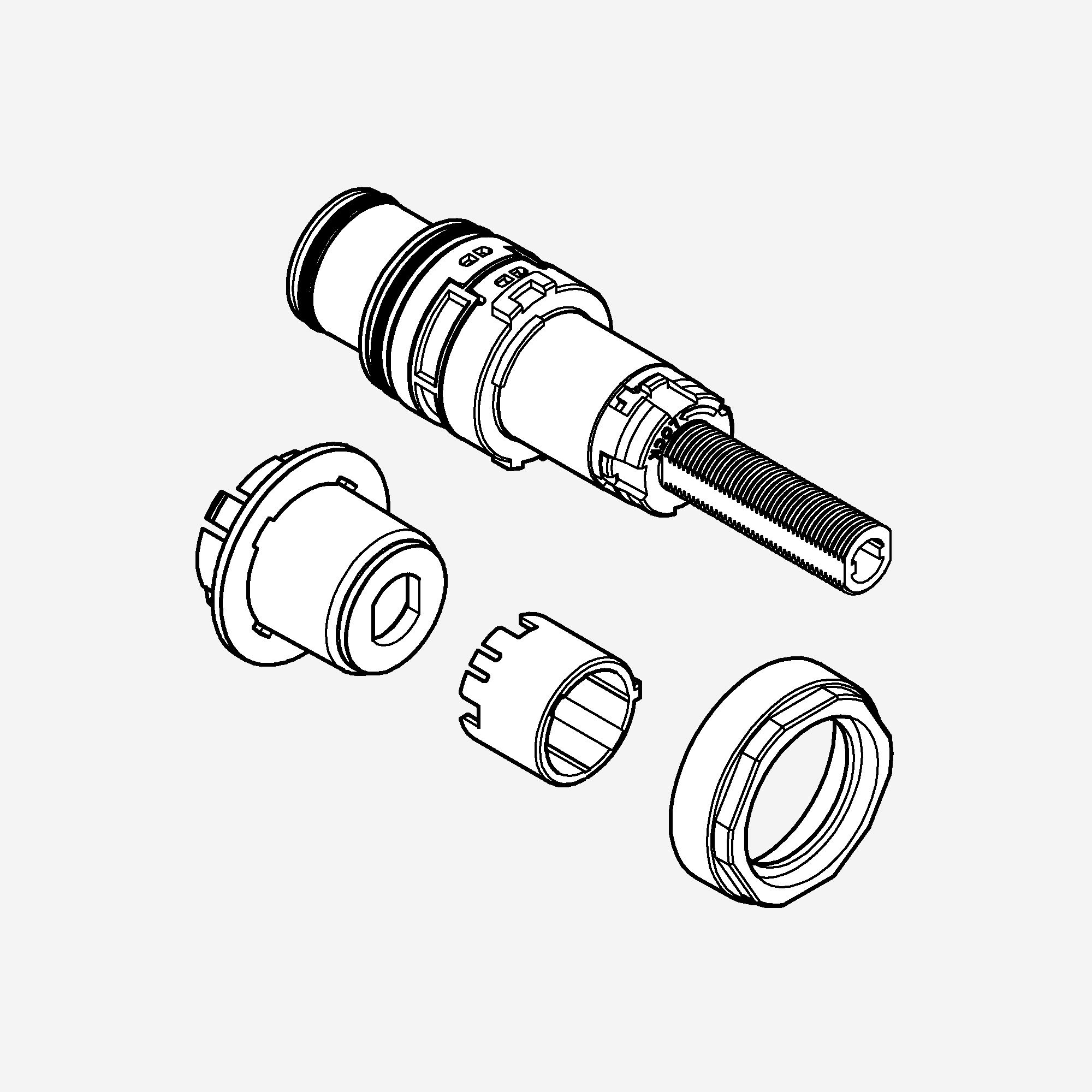 Replacement Cartridge Of Mounting Recessed For Smart Control Grohe 48359000