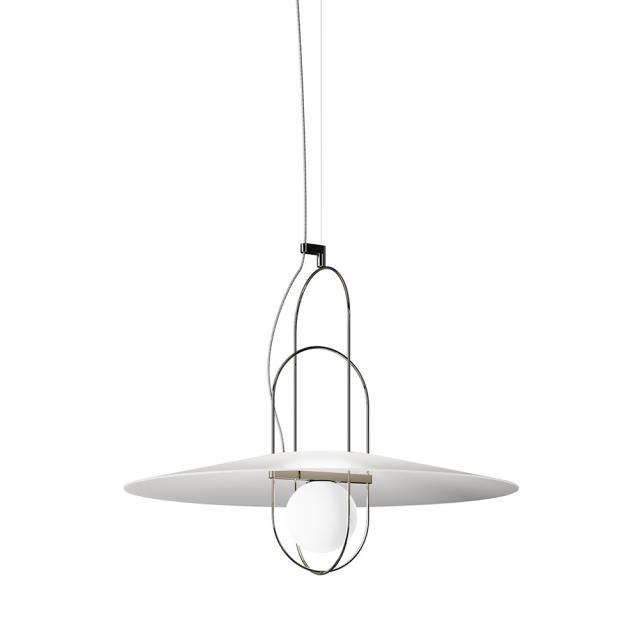 FontanaArte Setareh LED pendant light with glass shade, medium