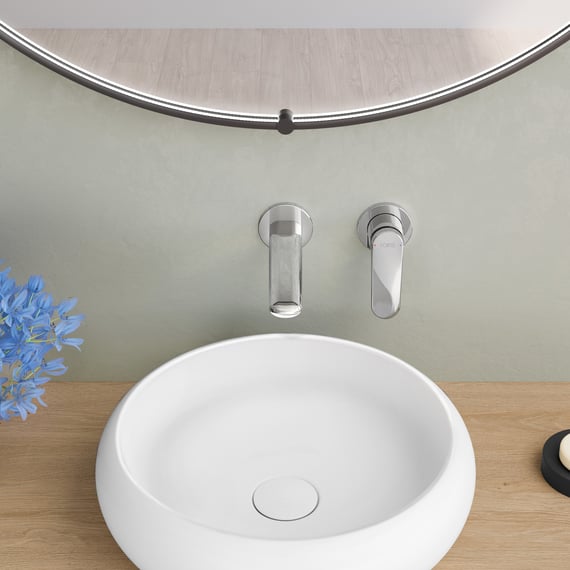 Lavabo A Parete Quadro 40x50 Cm - Modello Lp84 | Design Minimal E Moderno Per Bagno