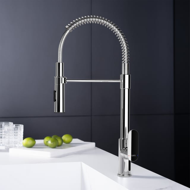 Rubinetto Cucina Nero Flessibile In Acciaio Inox - Con 2 Tipi Getto (doccia E A Flusso), Orientabile 360°, Monocomando, Alta Pressione