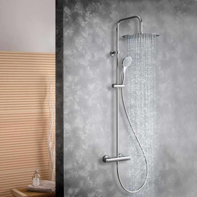 Fortis Relax high 300 XXL shower system with 1 jet hand shower and metal overhead shower extra flat