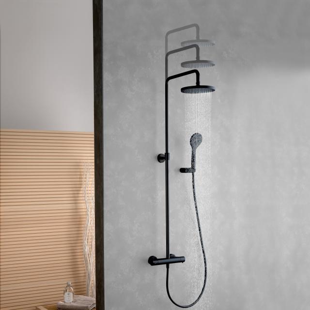 Fortis Wellness highcomfort 200 M shower system height adjustable with 1 jet hand shower and overhead shower