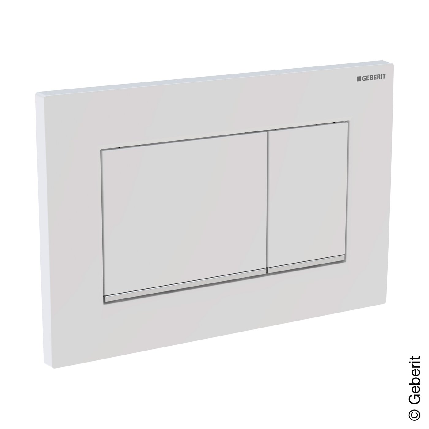 Geberit Sigma20 - Plaque De Déclenchement 2 Touches, Blanc / Blanc Mat 115 883 11 1