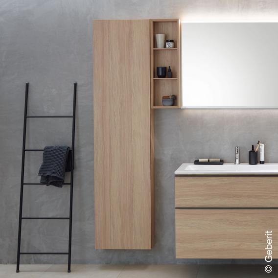 Geberit iCon tall unit with 1 door natural oak