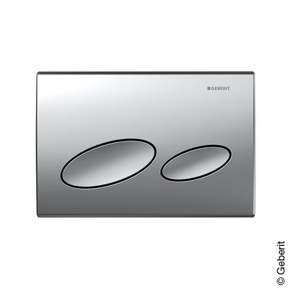 Tom Audreath Colonial Forpustet Geberit Kappa20 flush plate for dual flush from top/front chrome silk gloss  - 115228461 | REUTER