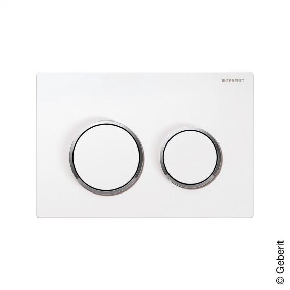 Geberit Omega20 flush plate for dual flush mechanism white/chrome/white
