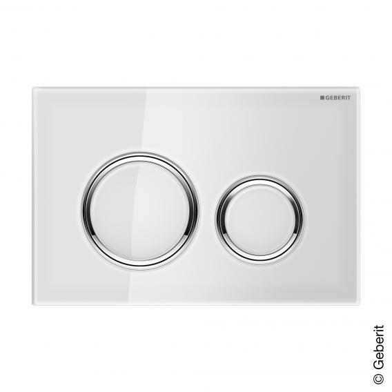 Geberit Sigma21 flush plate for dual-flush system white/chrome