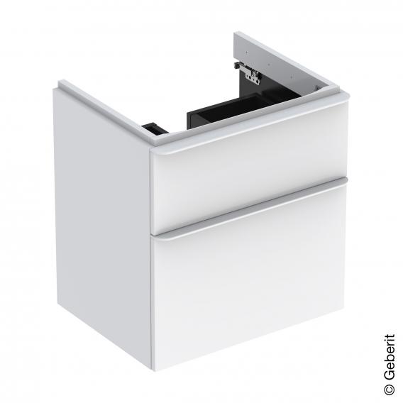 Geberit Smyle Square vanity unit with 2 pull-out compartments white high gloss
