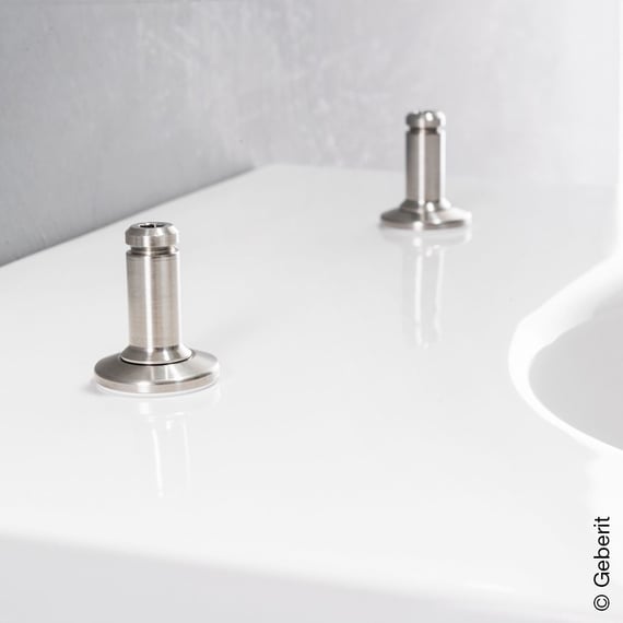 GEBERIT - Wc suspendu à fond creux One - TurboFlush - avec abattant Wc -  fixation cachée - cuvette : blanc / KeraTect - cache : blanc Réf.  500.201.01.1