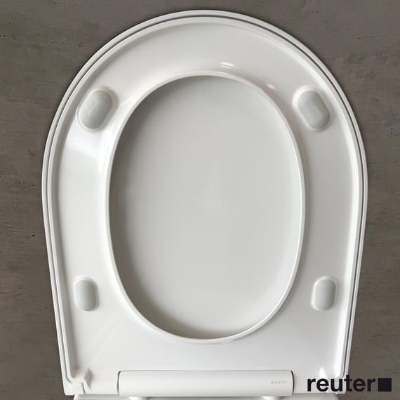 GEBERIT - Wc suspendu à fond creux One - TurboFlush - avec abattant Wc -  fixation cachée - cuvette : blanc / KeraTect - cache : blanc Réf.  500.201.01.1