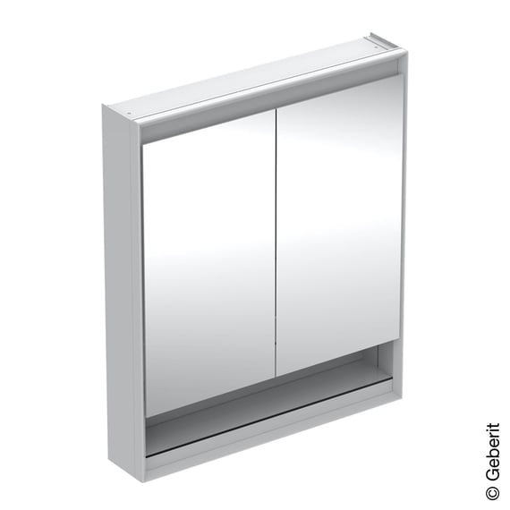 Bath Vida Milano Spiegelschrank Mit 2 Türen, Weiß – Wandmontage, Mit 3 Fächern, Ca. 50x60x14 Cm