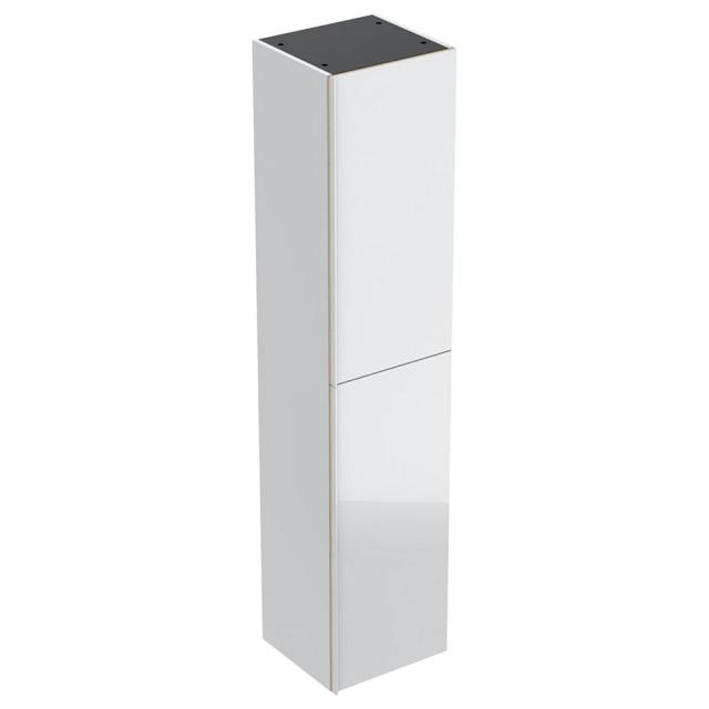 Geberit Acanto tall unit with 2 doors white/white high gloss