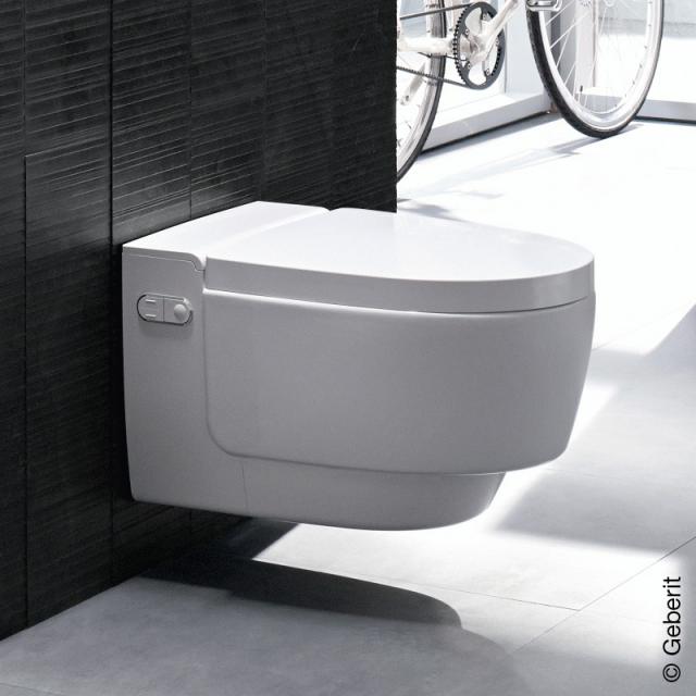 Geberit AquaClean Mera Comfort shower toilet with night light, complete set, with heated toilet seat white